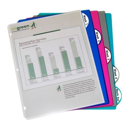 C-Line Products C-Line Products 5-Tab Poly Binder Index Dividers, Assorted, 5/ST Set of 12 ST 05730-BX